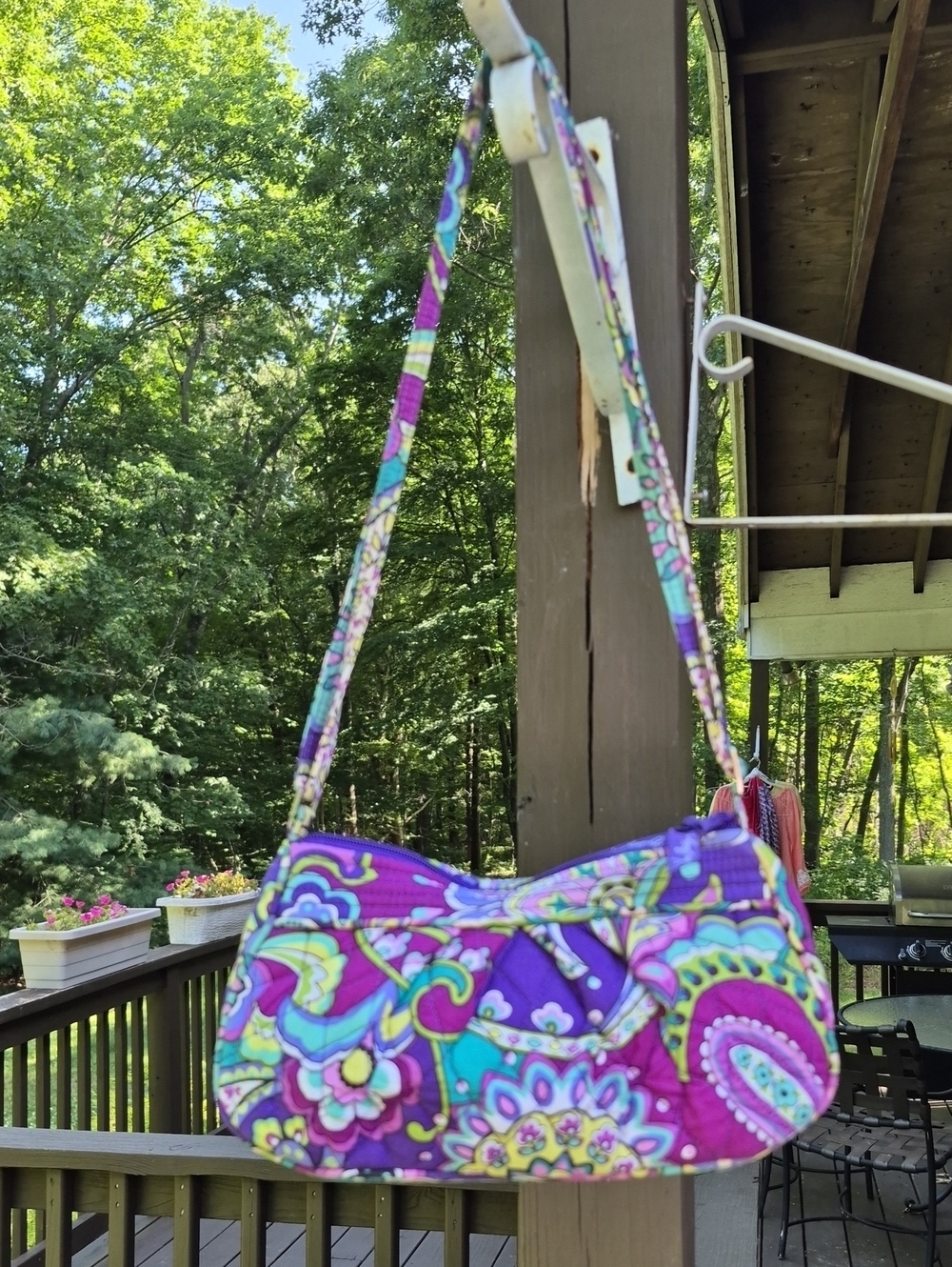 Vera Bradley Heather Frannie Crossbody Bag Purse Retired 2013 Paisley - Picture 2 of 12
